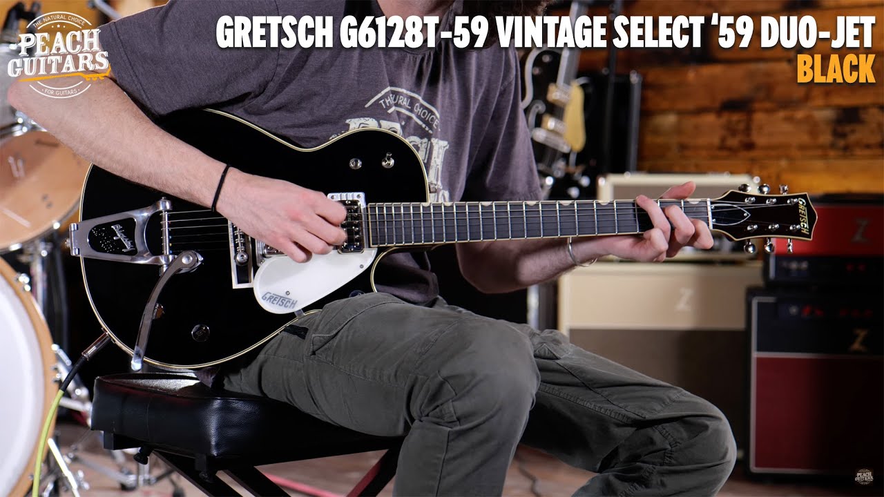 No Talking...Just Tones | Gretsch G6128T-59 Vintage Select '59 Duo Jet | Black