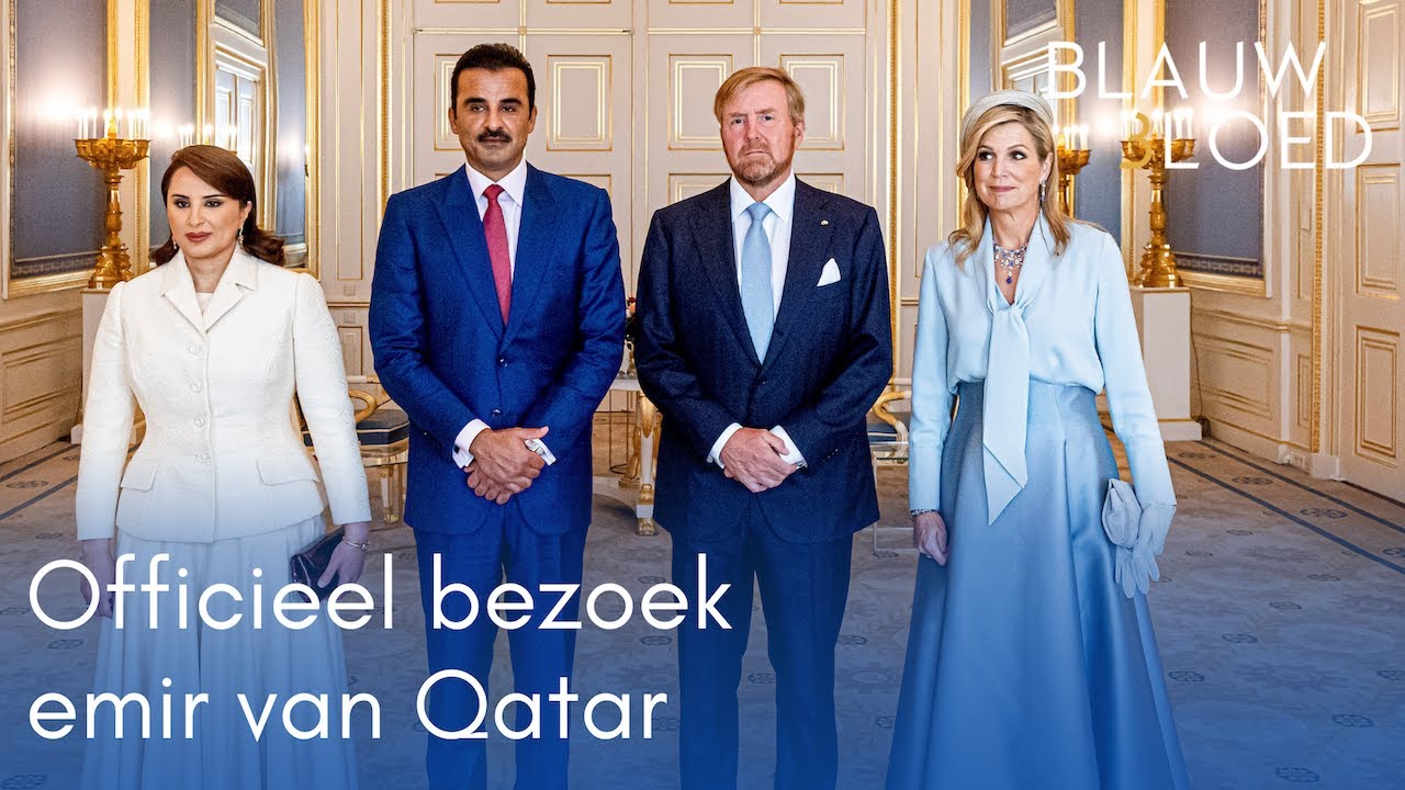 Emir van QATAR op officieel bezoek bij koningspaar | Blauw Bloed