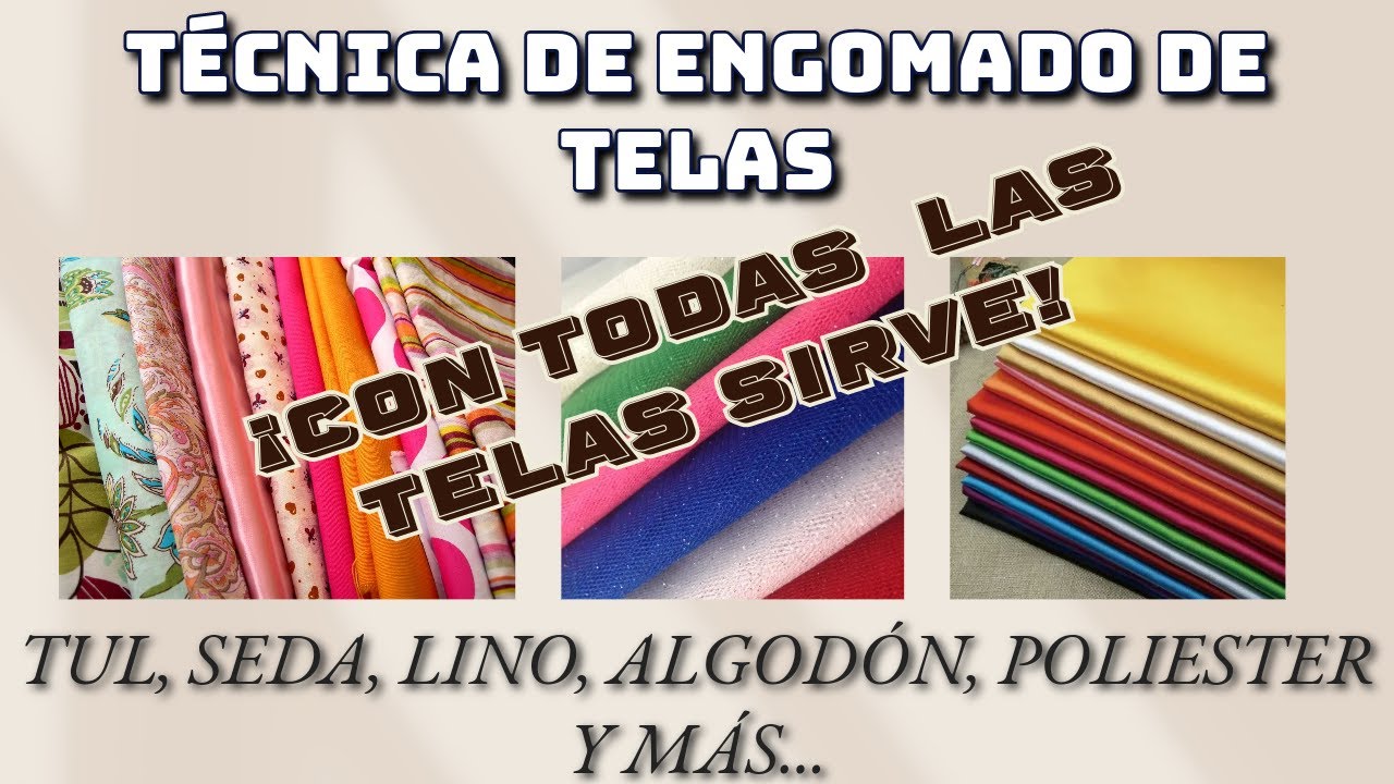CÓMO ENGOMAR  TELAS | Técnica de Engomado con Gelatina, Harina y Pegamento