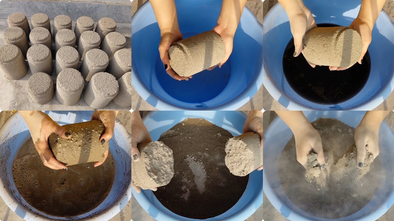 NEW || Gritty Sand Cement dusty🌪 crispy mini cylinders non stop Crumbling so 😌 satisfying sleepaid 😴