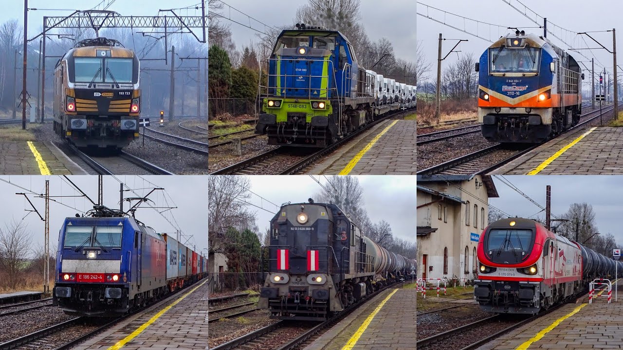 Vectron LTG Cargo, TEM2 CTL Logistics, 311D-16 Alza Cargo, ST48 z dostawczakami i inni w Nakle Śl.