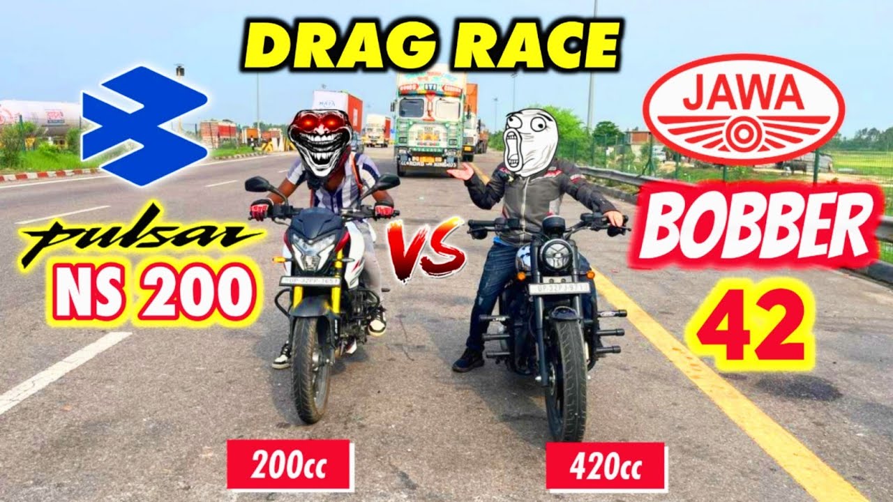 🔥Pulsar NS 200 VS Jawa 42 Bobber | NS 200 Bawal Chizz Hai🤯 DRAG RACE 🏁 Shocking Results🥵