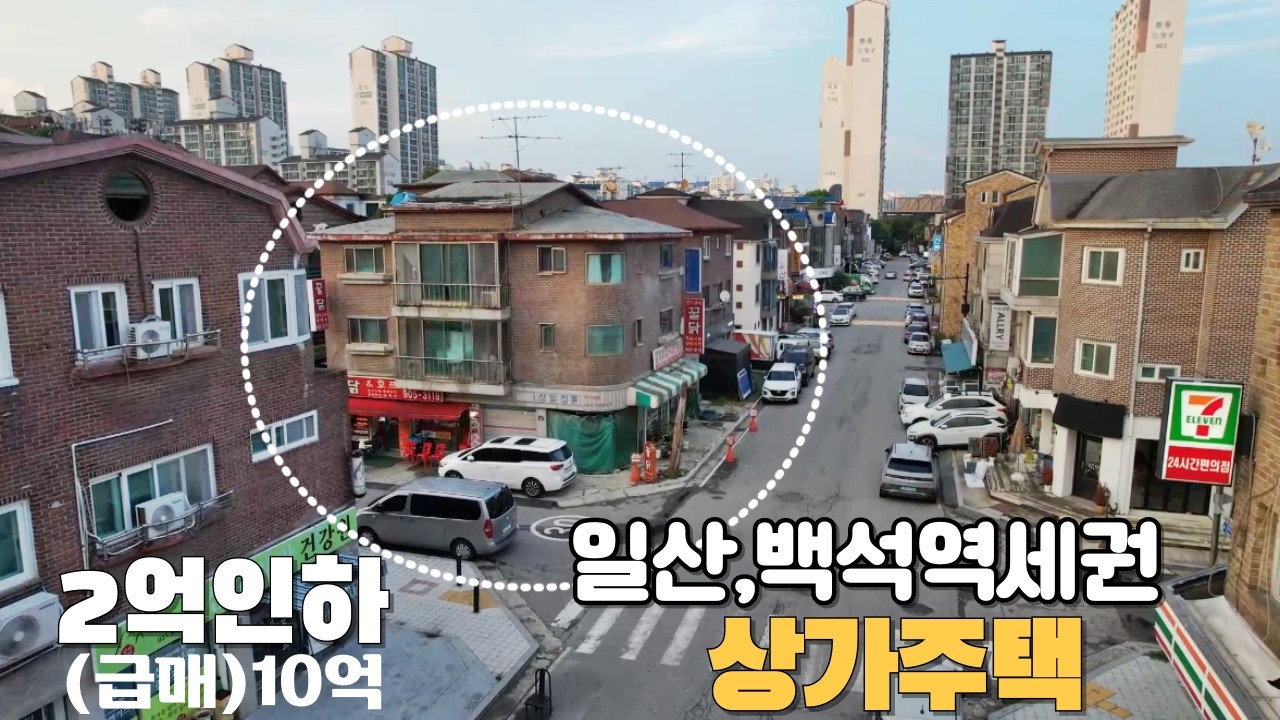 일산 백석역세권 상가주택 2억인하⬇️(급매가)10억원