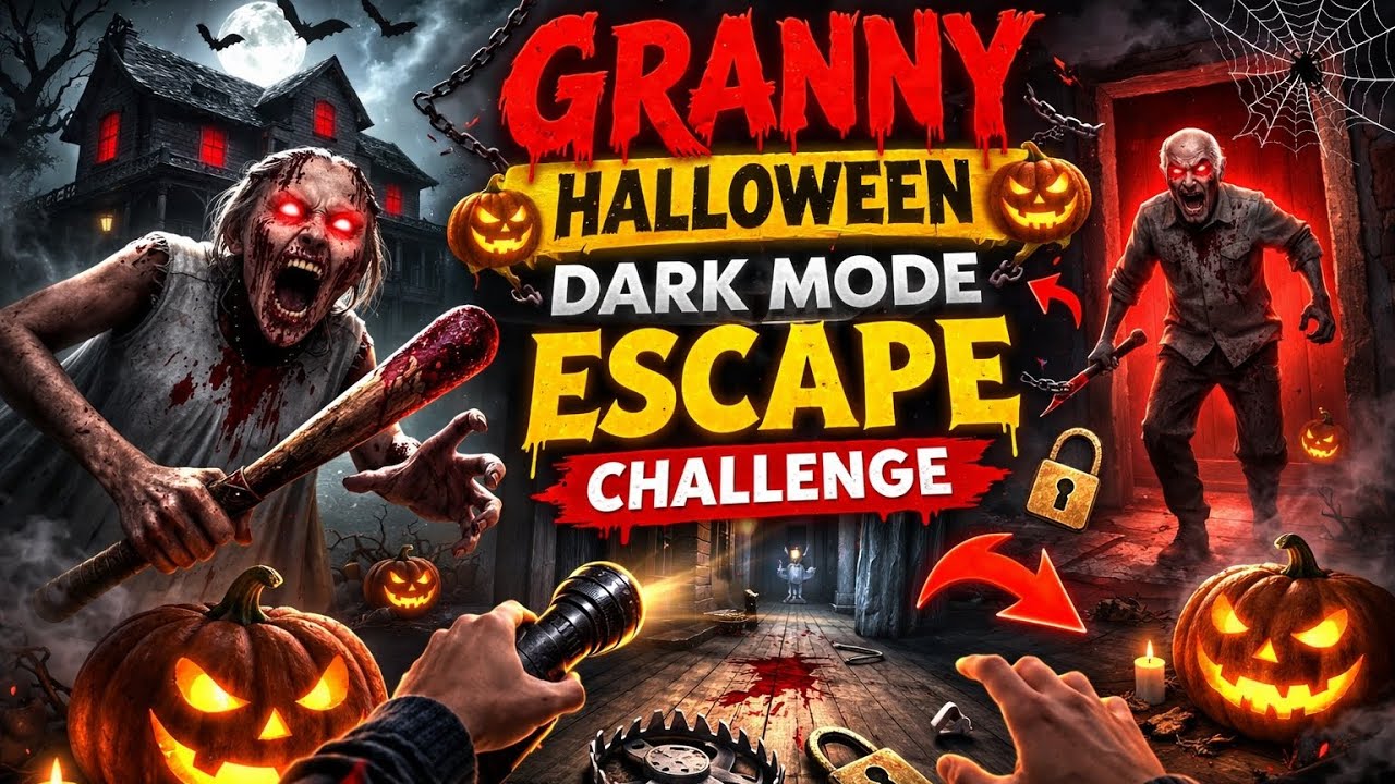 😱 Halloween Dark Mode Granny Escape | Can I Survive the Night? 👻
