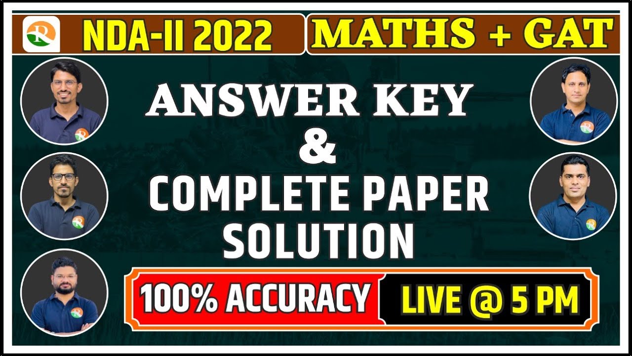 NDA paper Solution live || NDA Paper Analysis 2022 || NDA paper Answer Key 2022 || NDA Paper 2022