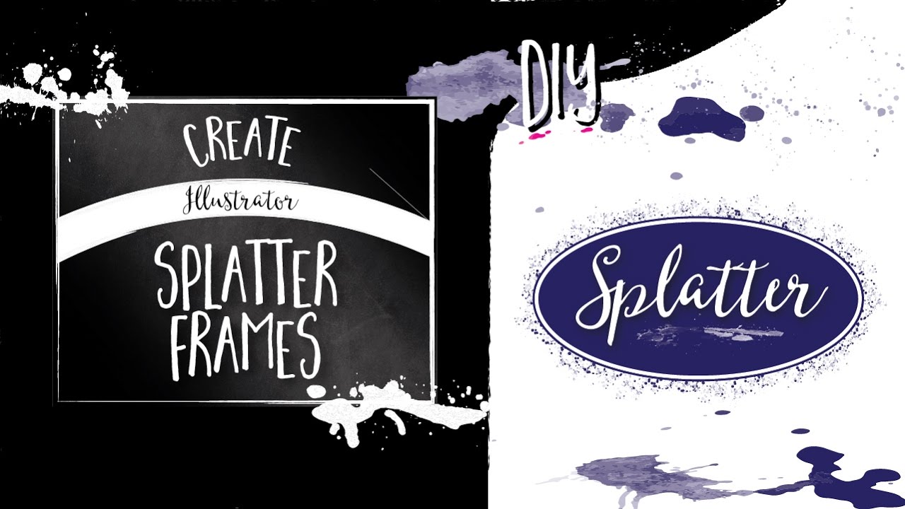 Splatter Brush Frame with Speckles in Illustrator
