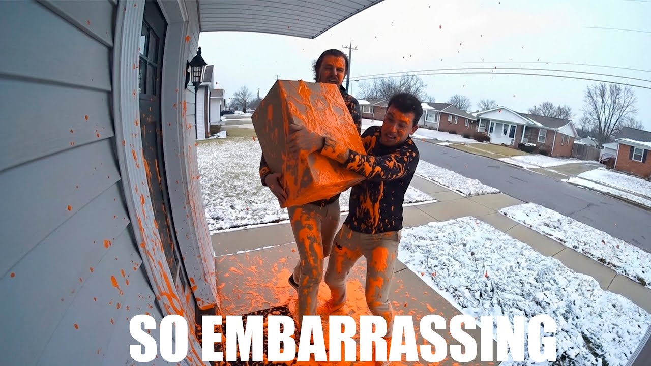 FAFO on Camera 😈 #ringcamera #funny #ringfootage #trendingnow #porchpirate #comedy #snow