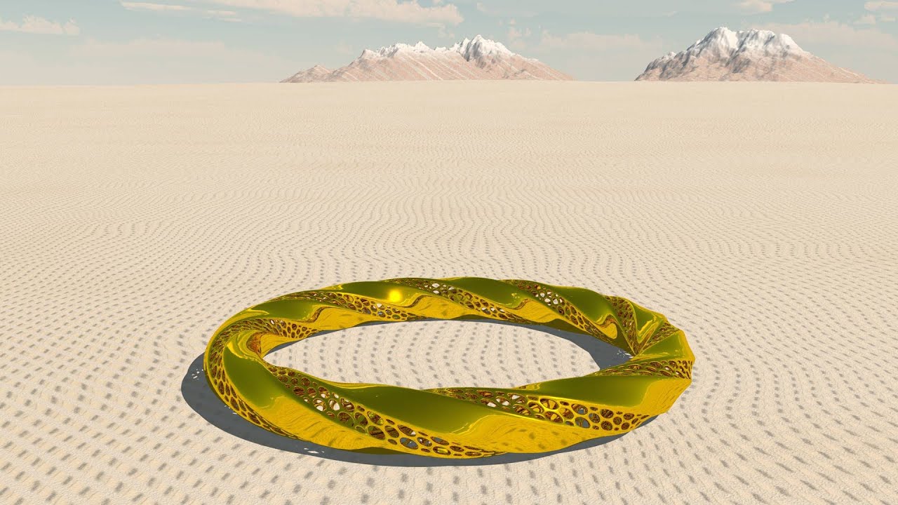 3Ds Max. Создание золотого кольца для 3D печати. Creating golden ring for 3d printing.