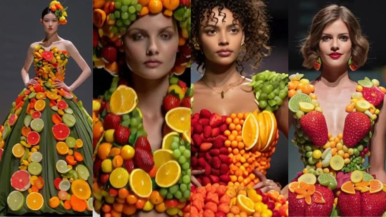 Fruit Fashion Show 🍓🍌🍇 | AI Fashion Show