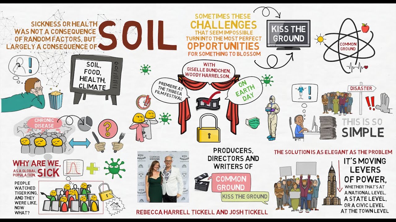 Short animated video with Josh and Rebecca Tickell, Kiss the Ground and Common Ground