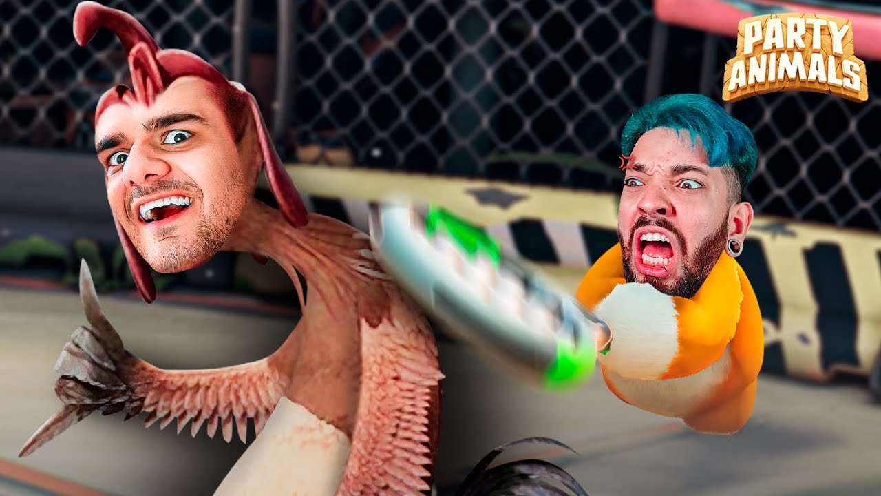 COLOCAMOS O JOÃO FRANGO NO PARTY ANIMALS E O JOGO FICOU 1000 VEZES MELHOR - c/ Gabs, Vx, Coelho e +