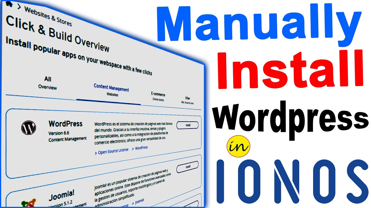 как настроить сайт WordPress на ionos | учебник по ionos wordpress для начинающих