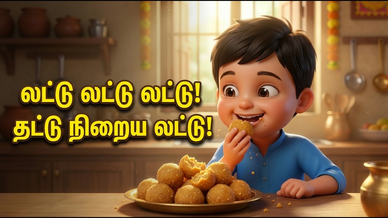 Laddu Laddu Laddu Song in Tamil |  லட்டு லட்டு லட்டு | Children's song in Tamil