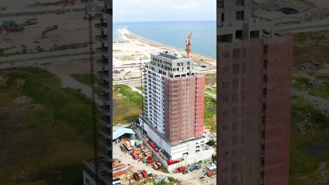 Breathtaking Drone Views of a Sky-Rising Building in Eko Atlantic City | Shot by Tikmedia Films