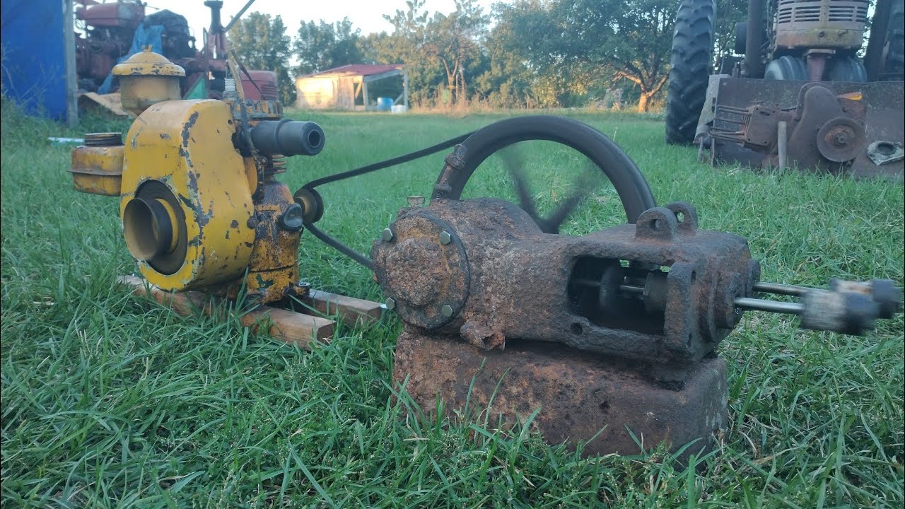 Crane (?) 2 cylinder piston pump turned into a display