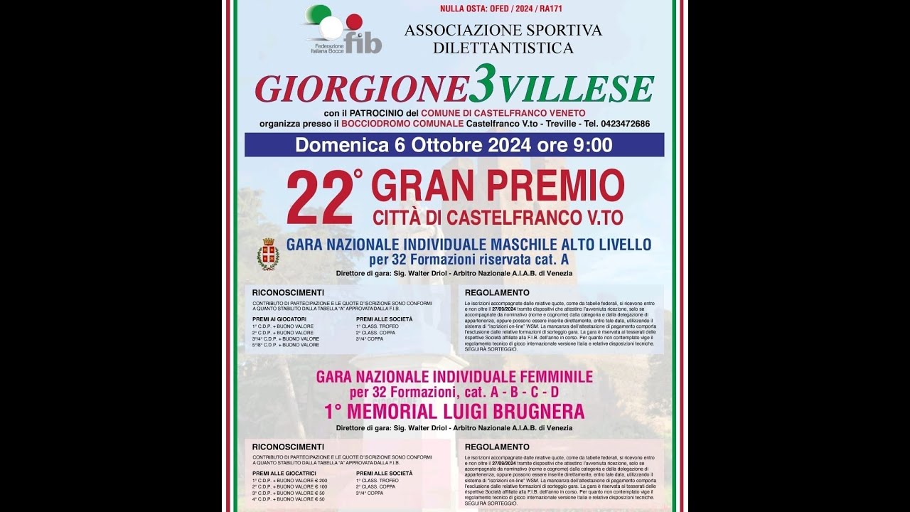 22^ G.P. Città di Castelfranco Veneto - 1^ Memorial Luigi Brugnera - Bocc. Giorgione3Villese