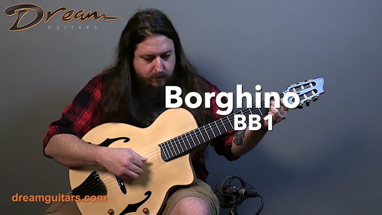2019 Borghino BB1 Nylon String Archtop, Italian Walnut & Italian Spruce