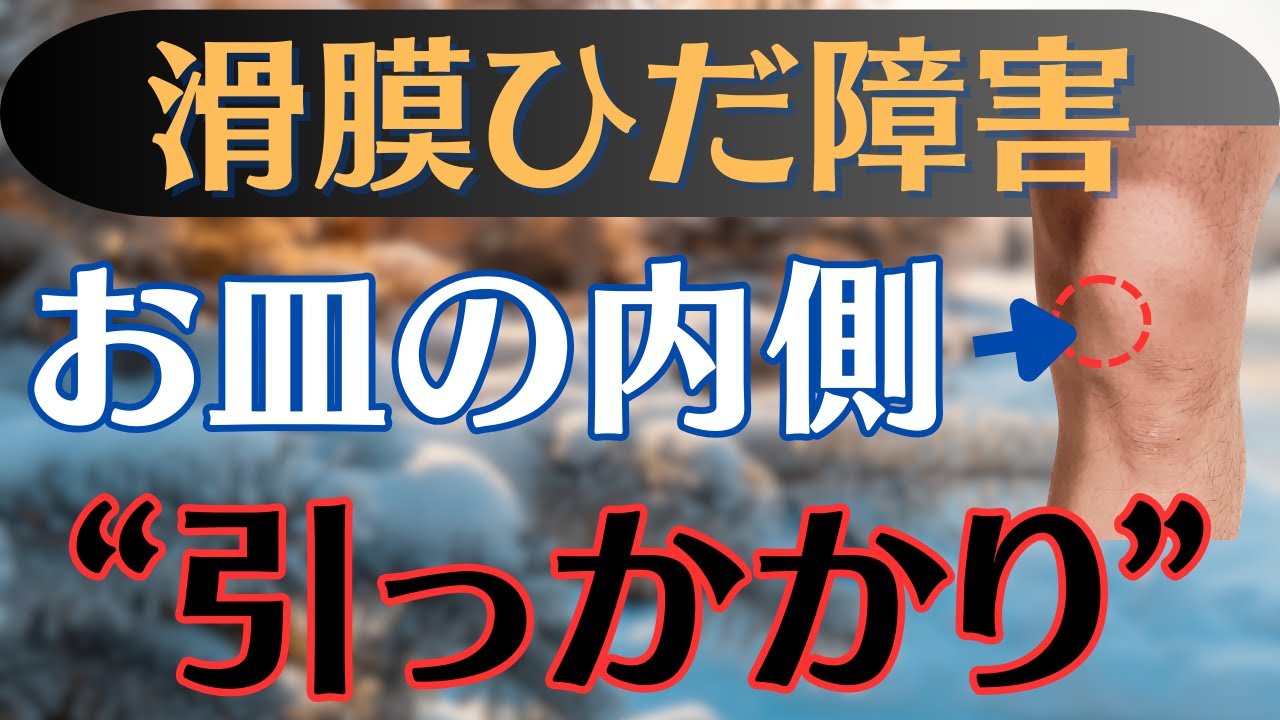 【膝内側の症状】滑膜ひだ障害　引っかかり・痛みの原因