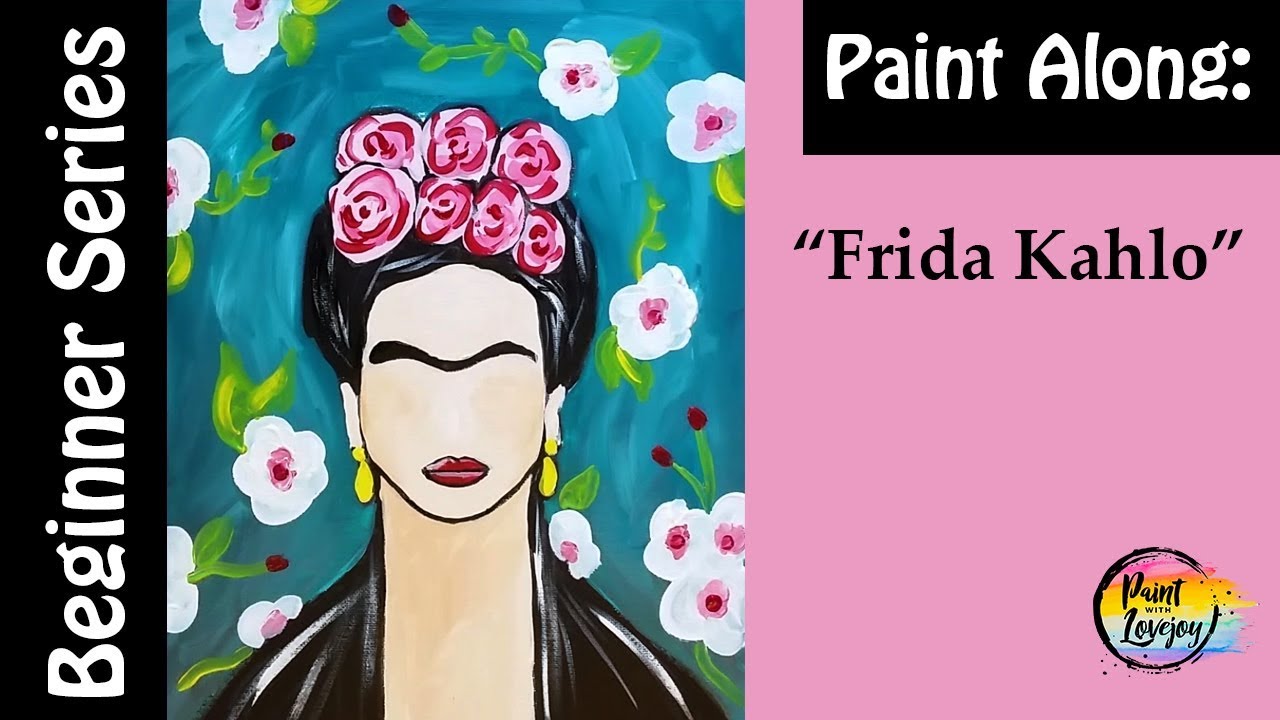 EASY~ Paint Frida Kahlo -Great for kids, and beginner painters : step by step acrylic painting💮🌸🎨