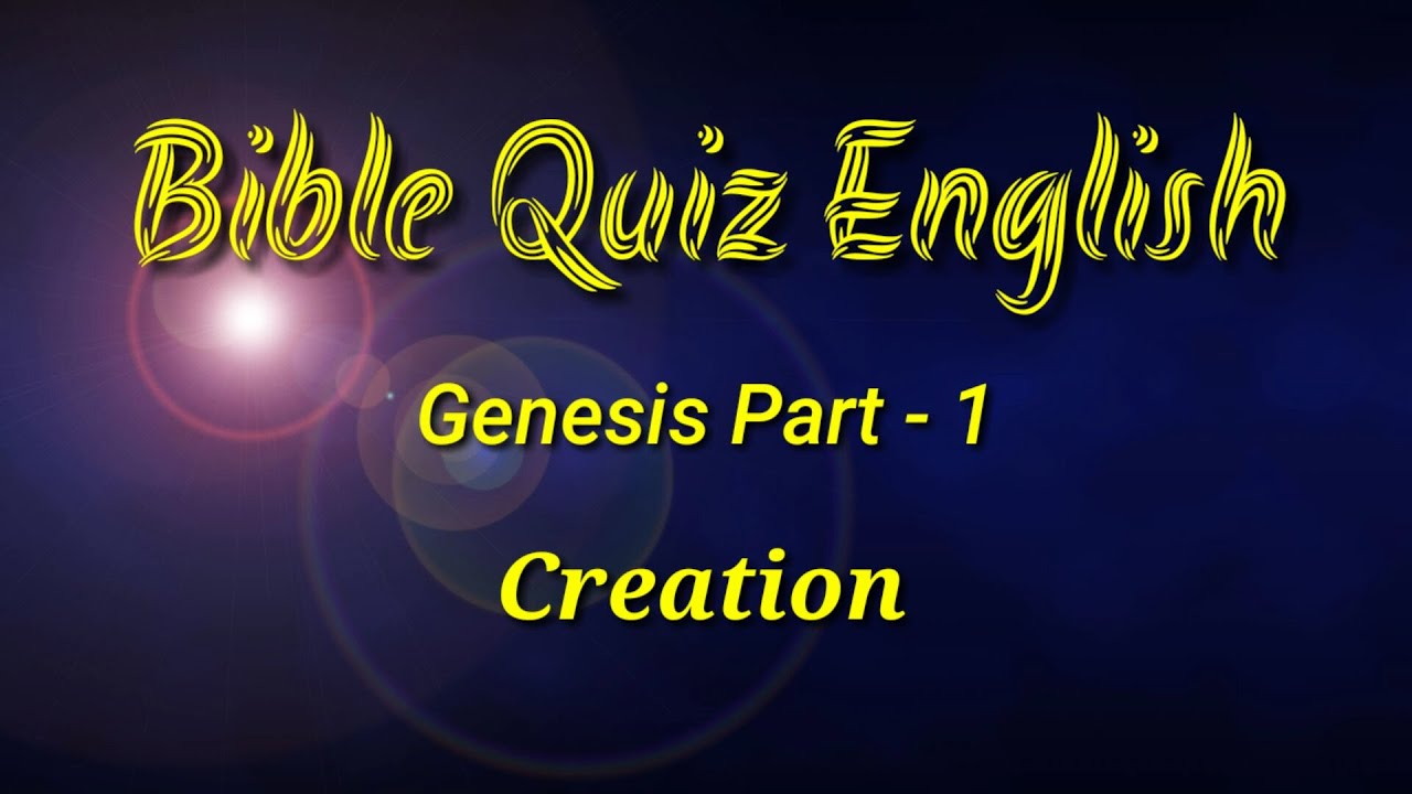 Bible quiz English | Genesis | creation | Bible quiz questions and answers | Bible quiz |