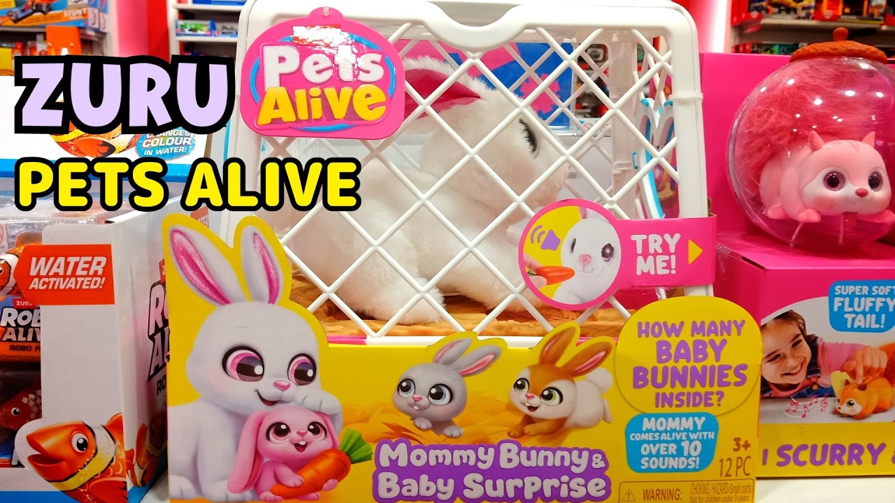 ZURU PETS ALIVE - MOMMY BUNNY & BABY SURPRISE - REVIEW MAINAN