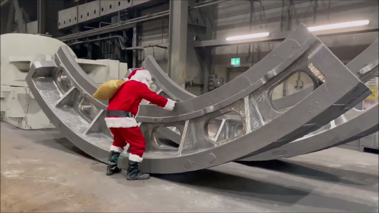 Neuer Schlitten aus Gusseisen für den Weihnachtsmann