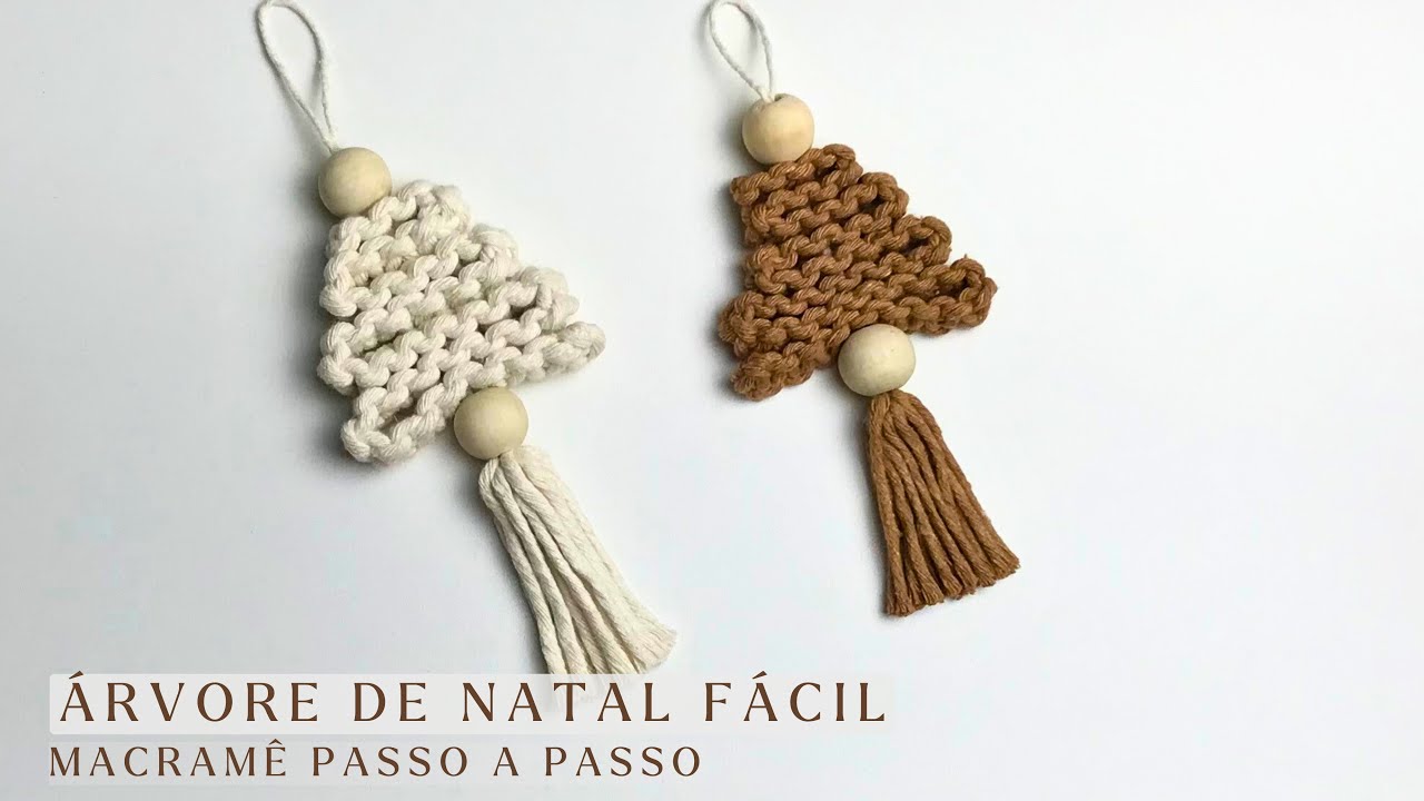&Aacute;rvore de Natal em macram&ecirc; | Macrame Christmas Tree | Easy macrame tutorial | F&ecirc; Barreiros
