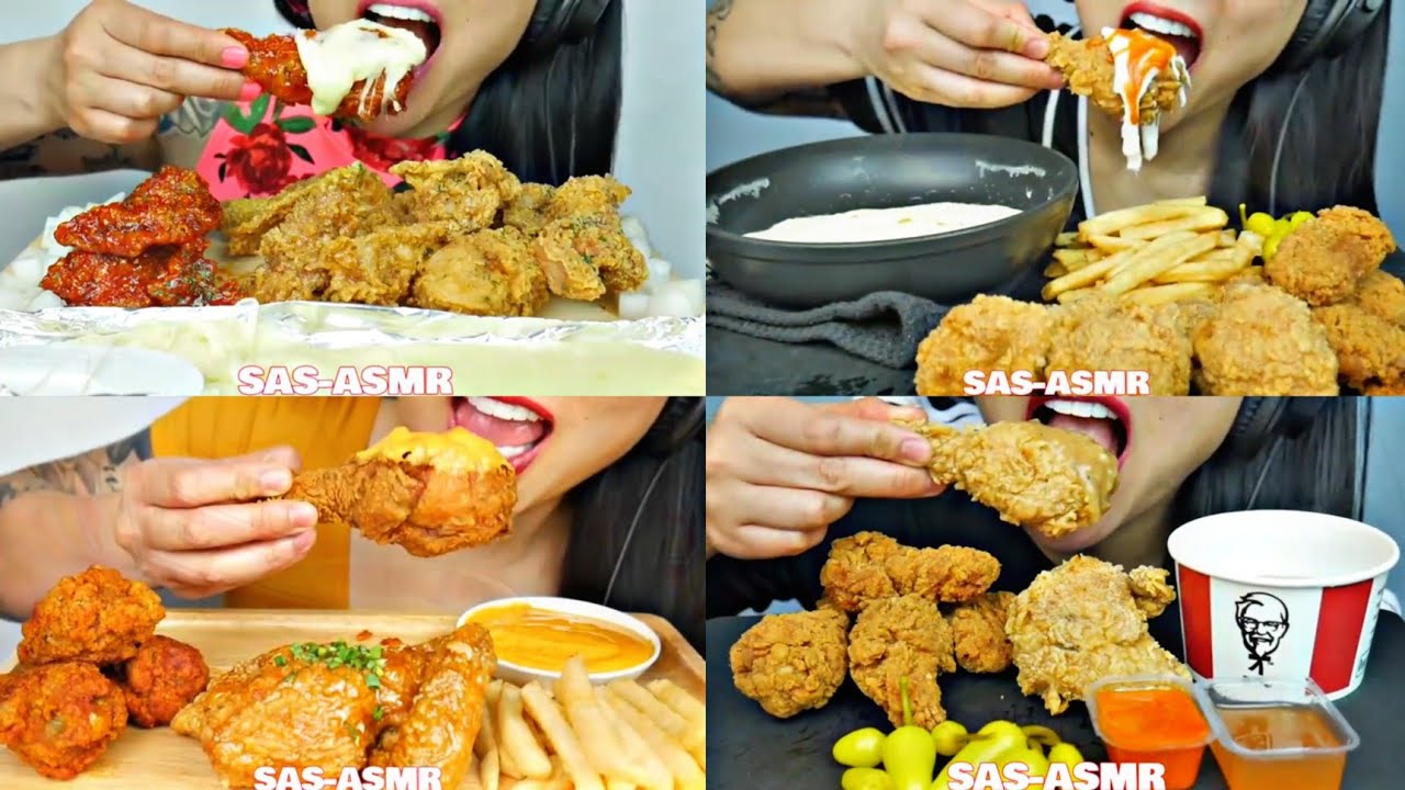 SAS-ASMR COMSUMING *FRIED CHICKEN*ALL TIME😋🤤|Muksavory🦋✨