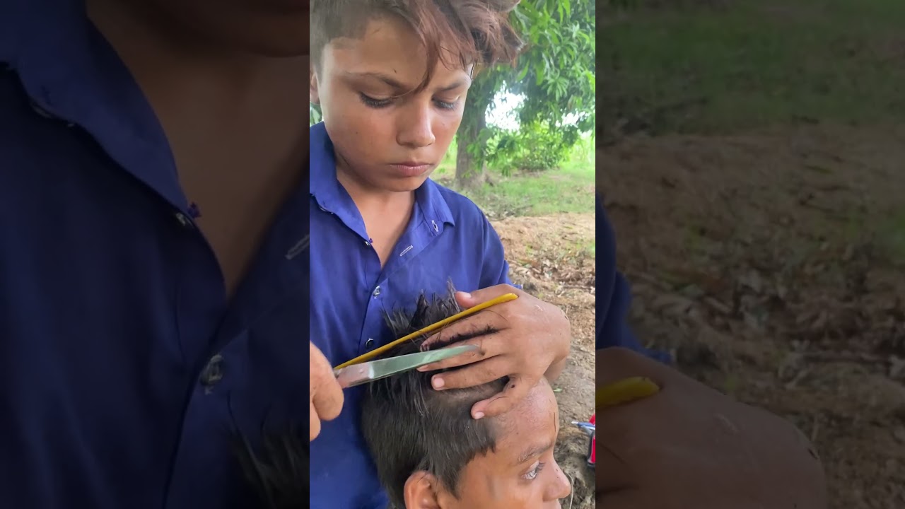 ASMR youngest Barber 💈 In the world 🗺️ #barberlove #asmrbarber #barbershop#asmr #shortsvideo