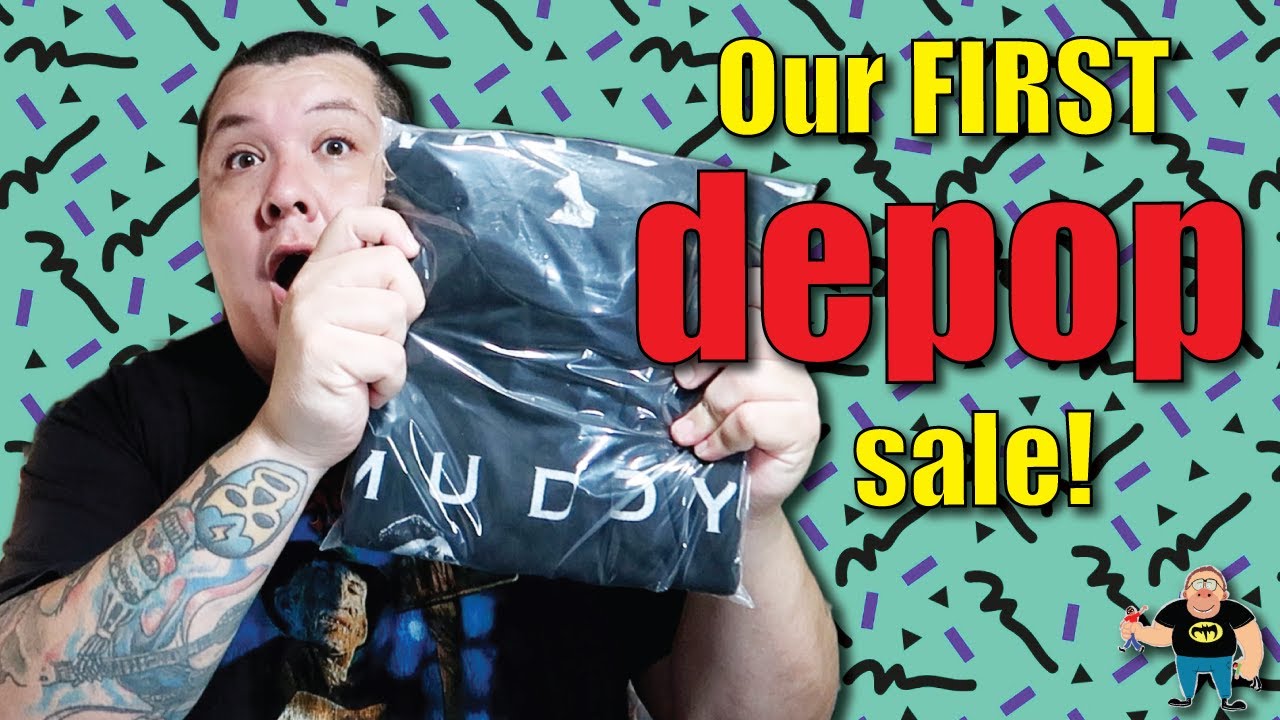 OUR FIRST DEPOP SALE! - Goodwill Thrift Giant haul to resell online for profit