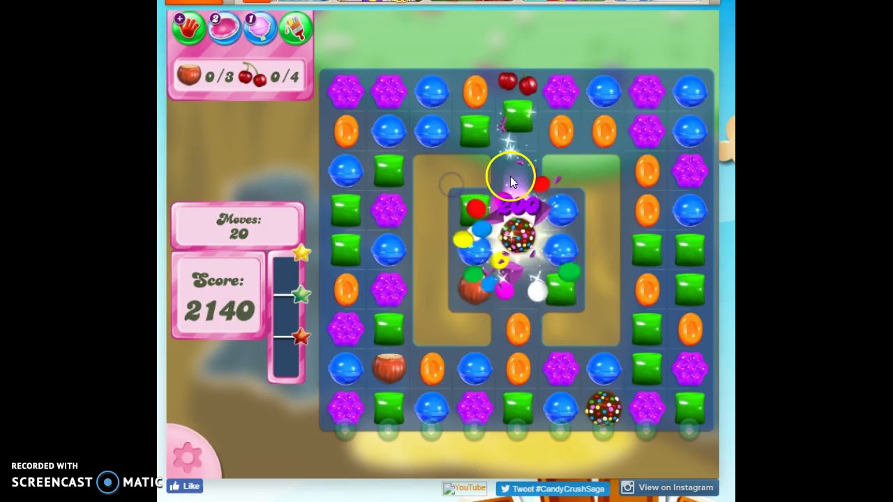 Candy Crush Level 34 Audio Talkthrough, 3 Stars 0 Boosters