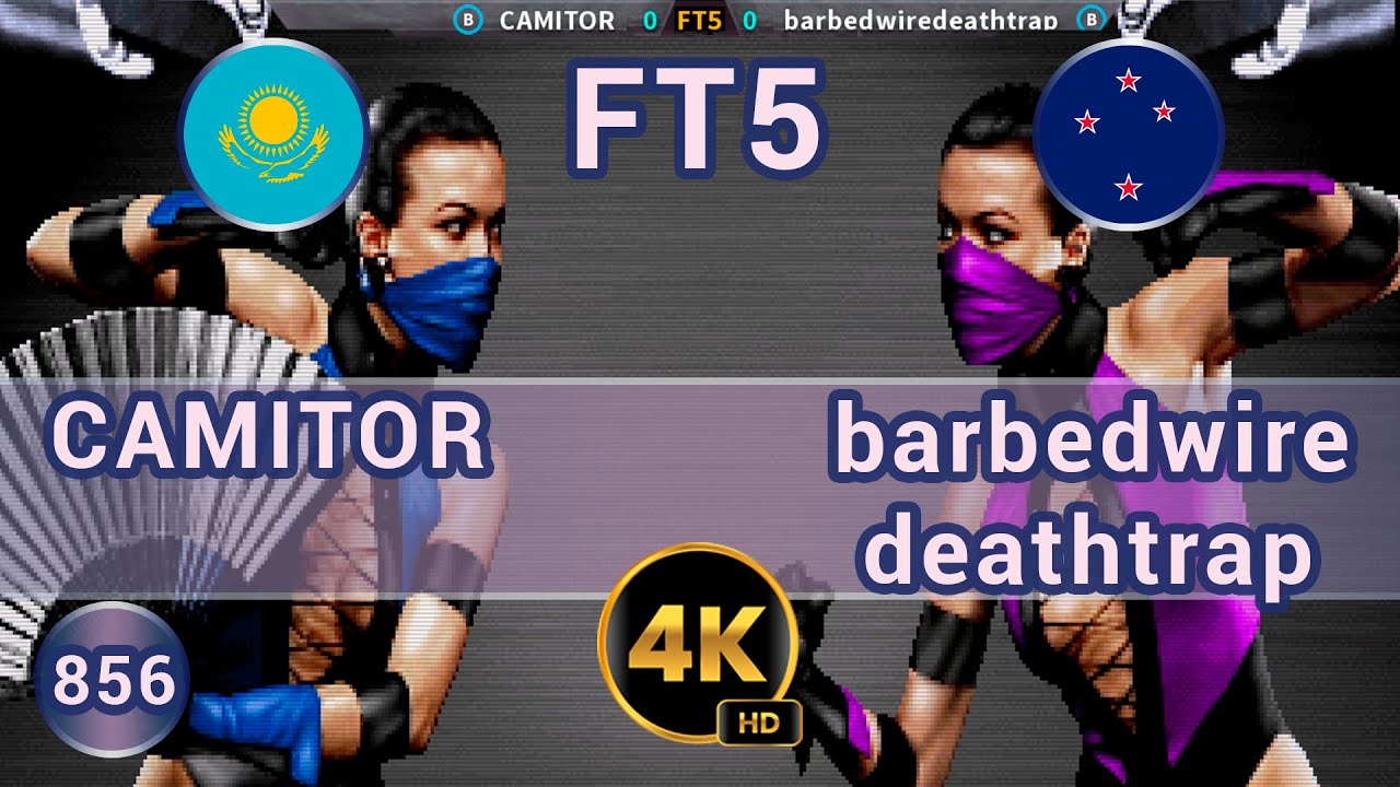 UMK3 - 🇰🇿 CAMITOR vs barbedwiredeathtrap 🇳🇿 FT5 / 4K 60 FPS #umk3  #team99hits #t99h #fightcade
