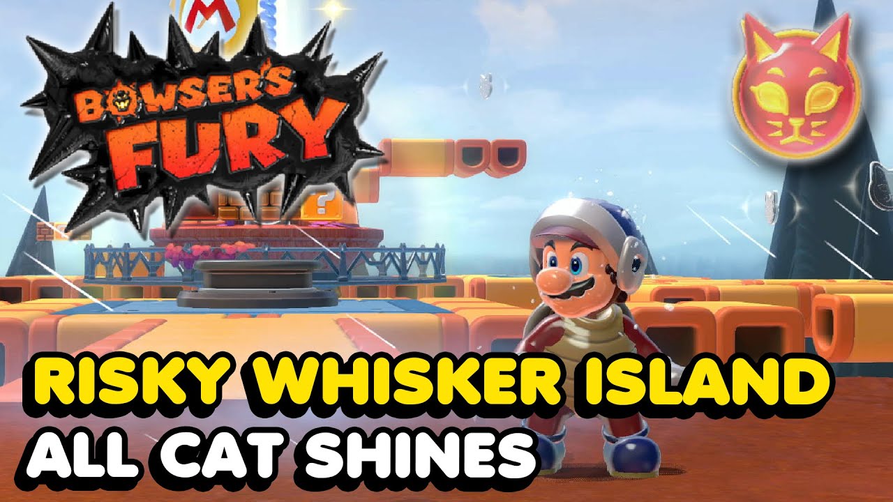 Bowser's Fury - Risky Whisker Island - All Cat Shine Locations Walkthrough