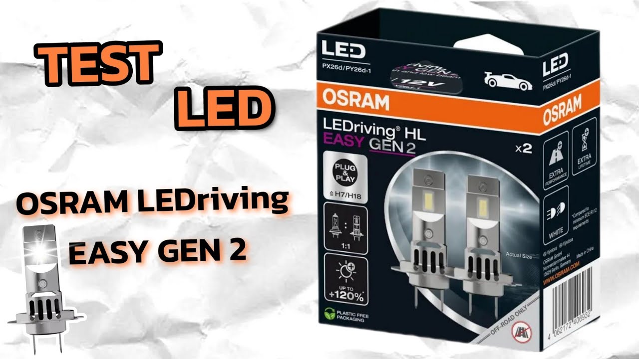 💡TEST LED H7 OSRAM LEDRIVING EASY GEN2 / 6500K