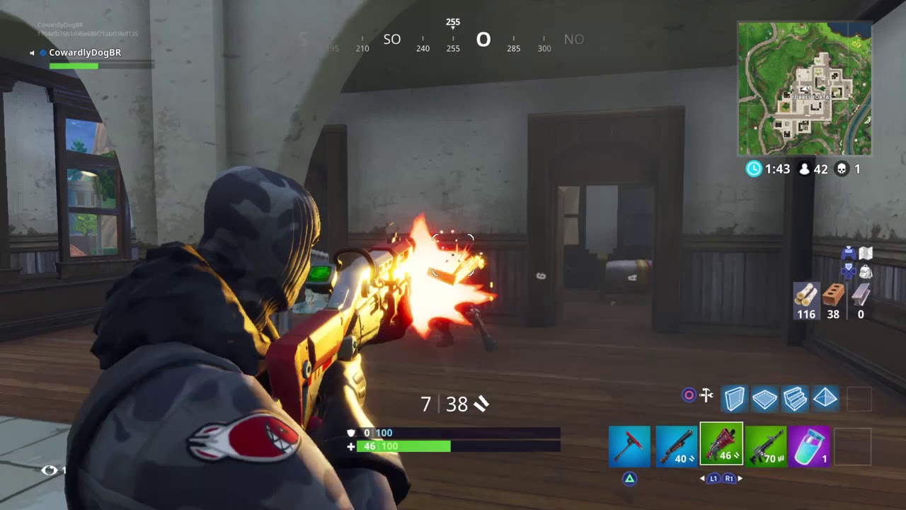 Fortnite matando com granada d dan&ccedil;a.