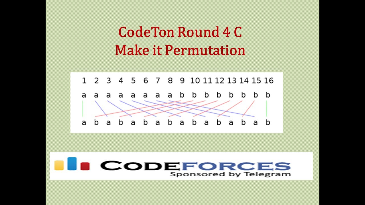 Codeforces CodeTon Round 4 C: Make it permutation