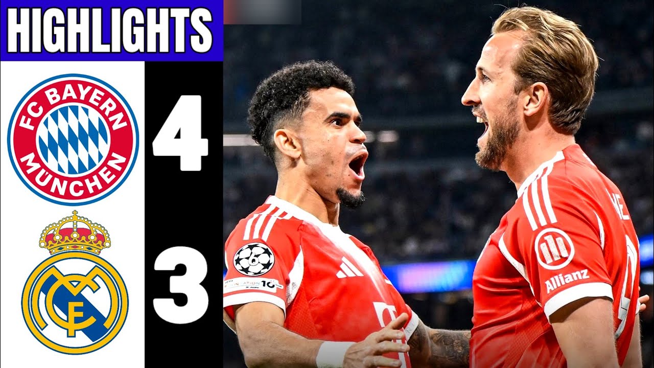 Bayern Munich vs Real Madrid 4-3 Highlights & Goals | UEFA Champions League 2025/26