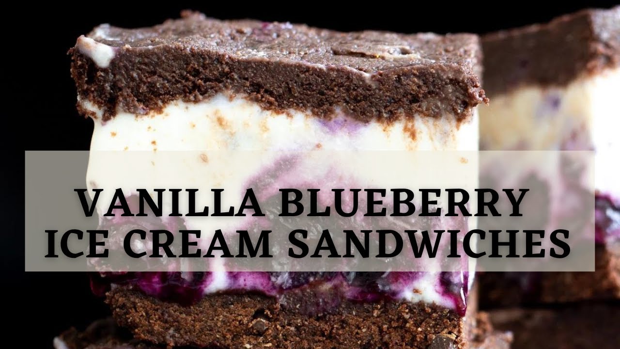 VANILLA BLUEBERRY ICE CREAM SANDWICHES | Vegan Richa Recipes
