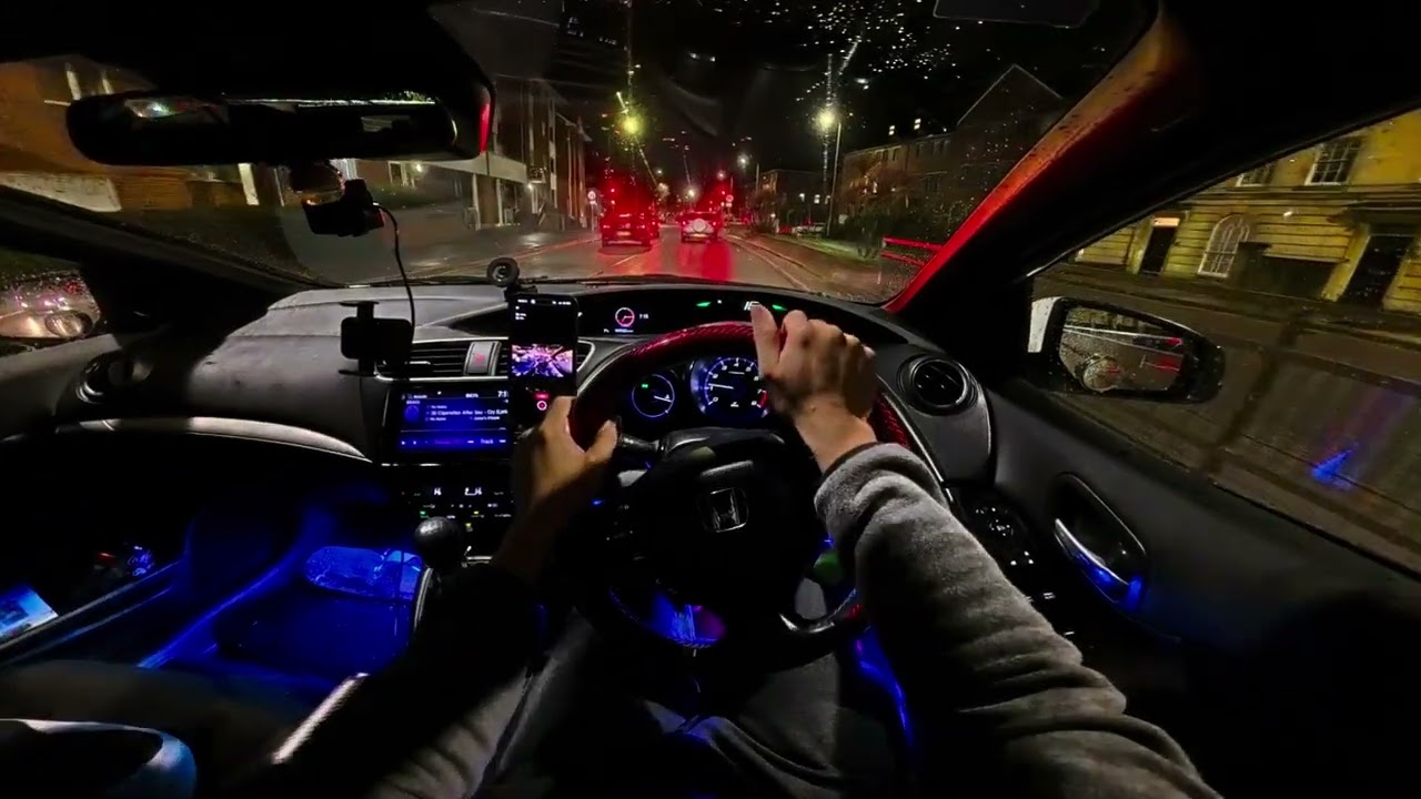 HONDA CIVIC POV DRIVE -Midnight Reflection