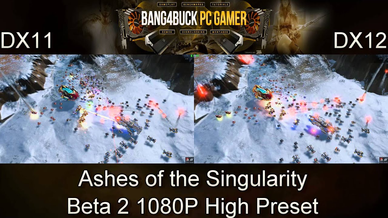 AOTS Beta 2 DX11 VS DX12 Comparsion | Simulated intel i3 4.5GHz | GTX 980Ti