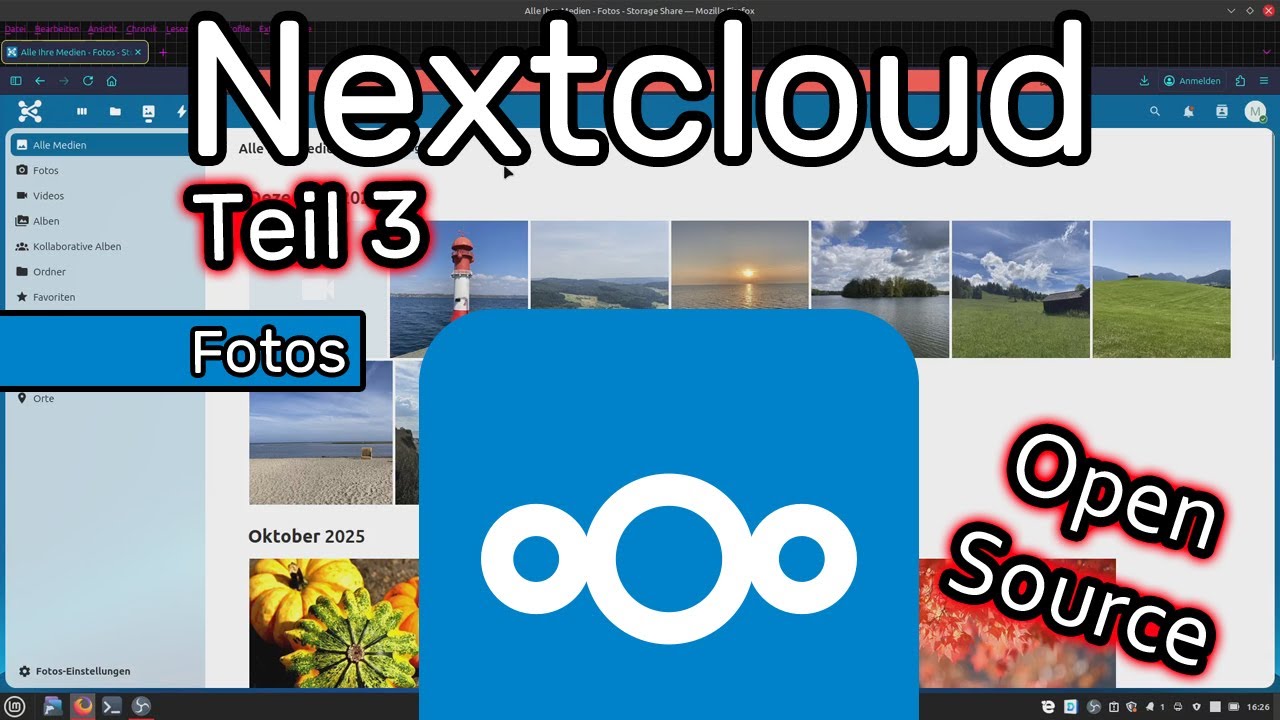 Fotos hochladen, herunterladen, teilen, Alben anlegen, sortieren und freigeben - Nextcloud ☁️
