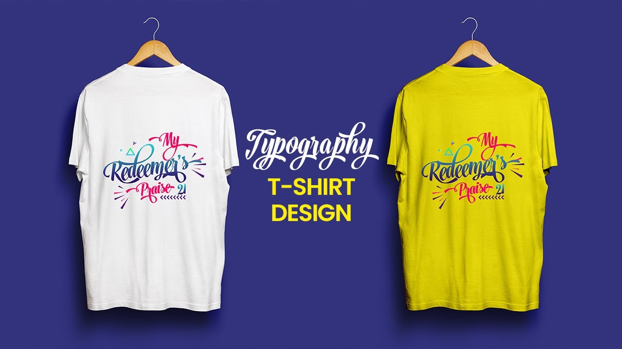 How To Design a Custom Typography T-shirt in Photoshop + Free Mockup | Christian T-shirt Design