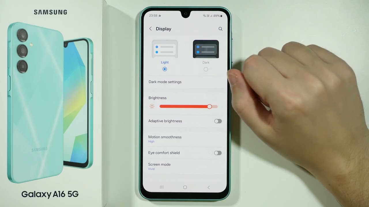 Как найти и управлять настройками дисплея на Samsung Galaxy A16 5G