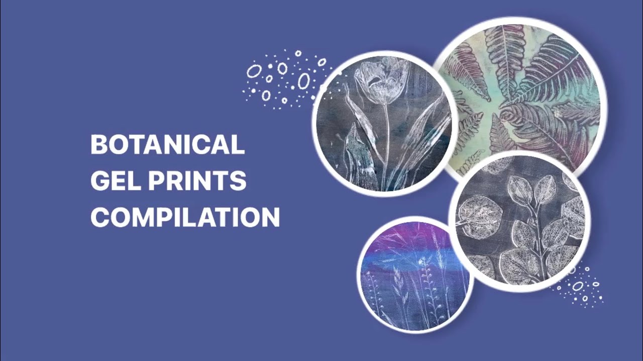 Calming botanical gel printing compilation, relaxing music, asmr