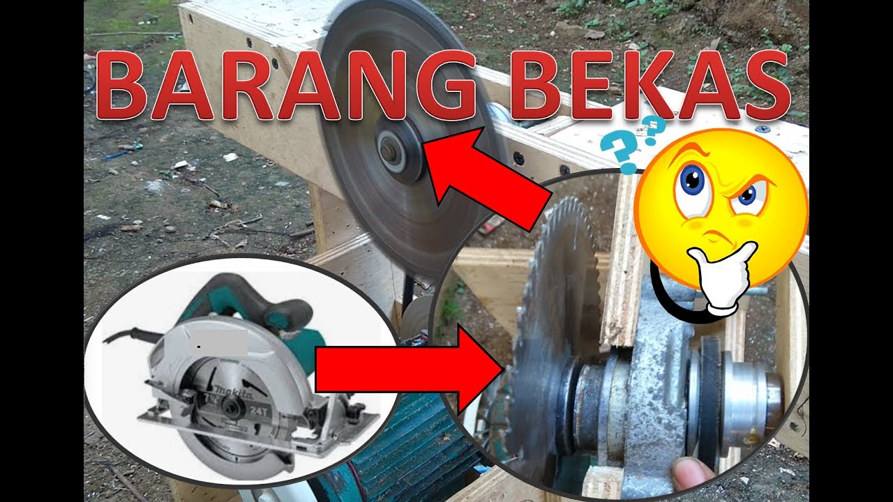 Gergaji dari bekas circular saw pake dinamo pompa air