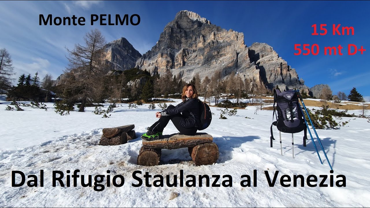 Escursione Monte PELMO dal rifugio Staulanza al Venezia in Invernale.[hike Dolomites]