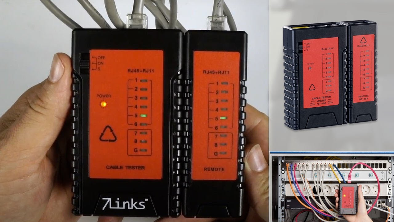 TESTEUR DE CABLES RJ45 et RJ11 - simple et pro - vérifiez votre installation réseau - [PEARLTV.FR]