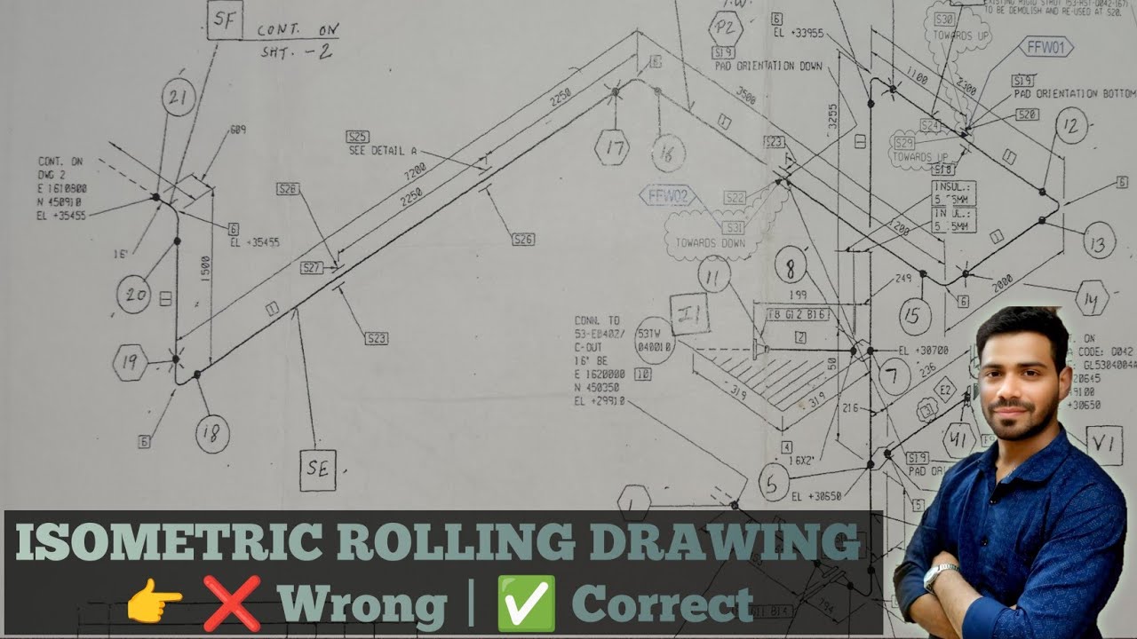 Rolling Pipe Isometric Drawing | Step by Step Easy Method |पाइप रोलिंग आइसोमेट्रिक ड्राइंग tutorial 