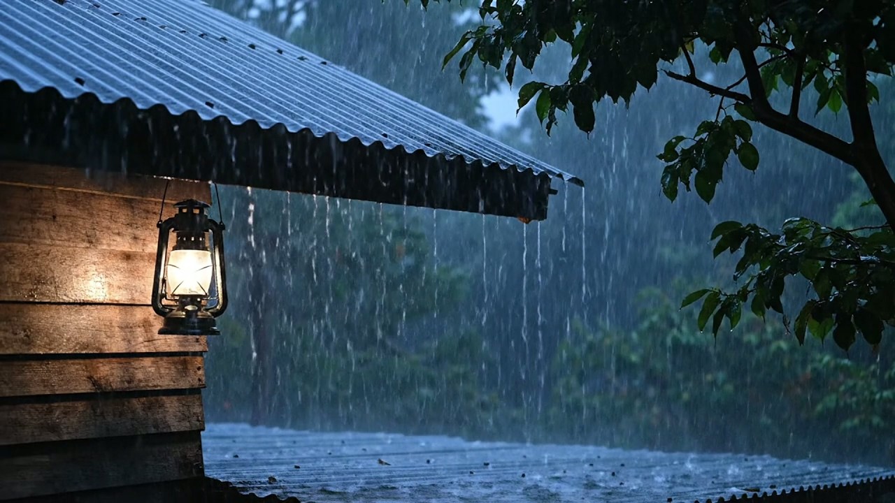 No Ads Rain Sounds for Sleeping – Gentle Tin Roof Rain Echo for Quiet Mind & Deep Sleep