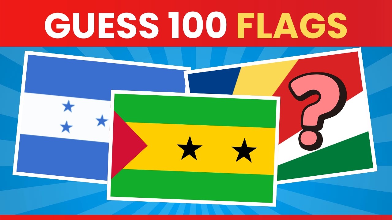 Guess all 100 flags of the world | Guess the FLAG quiz | 100 Hard Flags Challenge (99% Fail!)